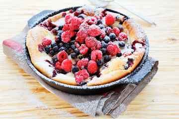 Berry with raspberries Clafoutis