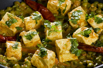 Mattar Paneer  is a north Indian dish