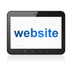 Web design concept: Website on tablet pc computer
