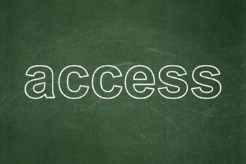 Obraz premium Protection concept: Access on chalkboard background