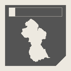 Guyana map button