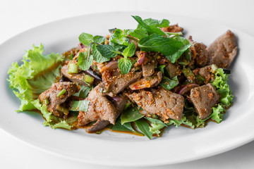 Minced meat (with vegetable and chilli) , Thai food