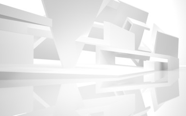 Abstract Architecture. abstract white building on a white backgr