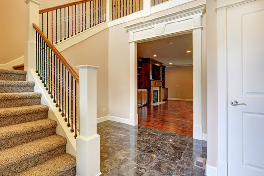 Bright hallway with staircase