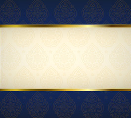 Ornament background with gold ribbon