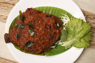 Meen Pollichathu – Fish Roasted in a Plantain Leaf