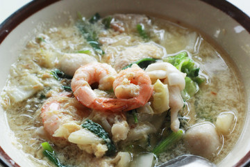 Sukiyaki in a cup - with sauce.