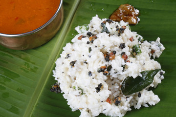 Curd Rice – A Rice mixed with yogurt and seasoning