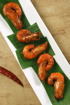Prawn fry - A dish made by frying prawns in Oil.