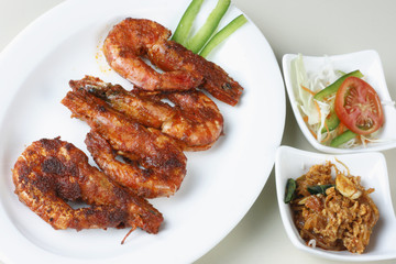 Fried Prawns - A snack from Goa in Western India, made by frying