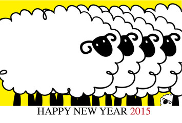 ヒツジの年賀状,