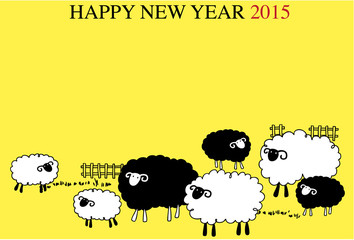 ヒツジの年賀状,