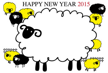 ヒツジの年賀状,