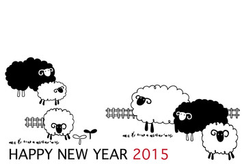 ヒツジの年賀状,