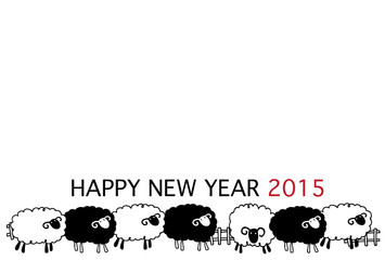 ヒツジの年賀状,