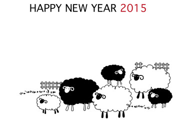ヒツジの年賀状,