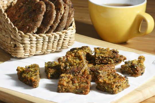 Kothimbir Vadi -  is a starter snack extremely popular among mah