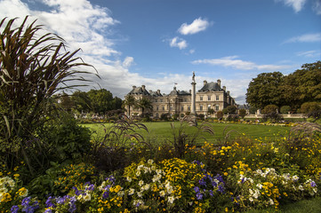 Paris, France - famous landmark, Luxembourg Palace and park