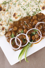 Chickpeas in spicy gravy from North India