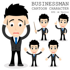 Businessman cartoon character EPS 10 vector