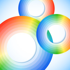 Fototapeta premium Abstract rainbow circles with space for your business message