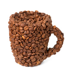 Cup of coffee beans