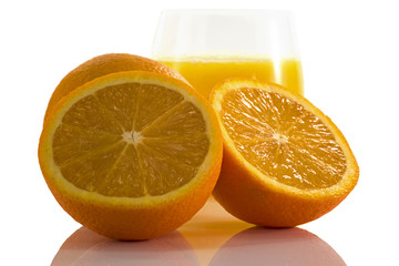 macro orange fruit with glass