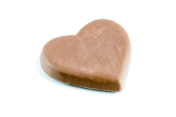 Chocolate heart isolate