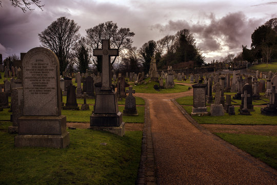 Eerie old Graveyard in Stirling