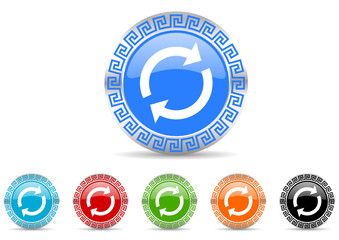 reload icon vector set