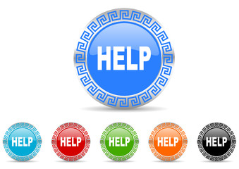 help icon vector set
