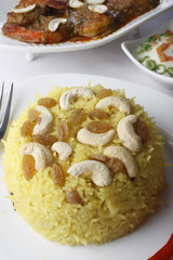 Holde Bhaat - A popular Yellow-Rice Dish from Bengal