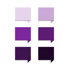 Fototapeta premium Violet set square speech bubbles