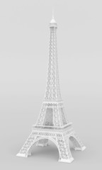 Fototapeta na wymiar White Eiffel Tower