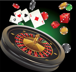 roulette casino - obrazy, fototapety, plakaty