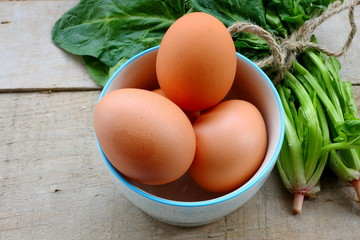 Eggs and spinach