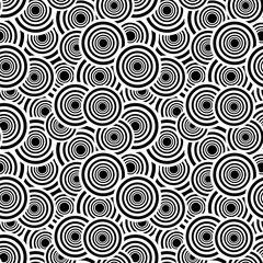 Retro black and white seamless pattern.