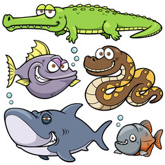 Vector illustration of Wild animal cartoon