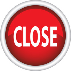 Круглый векторный знак с надписью CLOSE