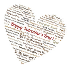 Heart on valentine's day. Vector illustration.