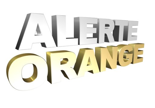 alerte orange 3D couleur