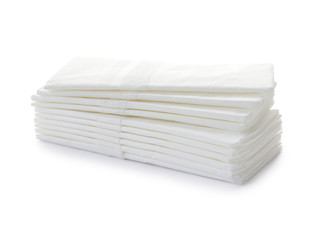 stack of tissue paper isolated with clipping path