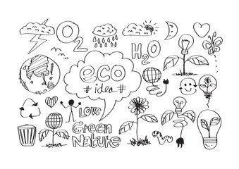 Eco Idea Sketch and Eco friendly Doodles