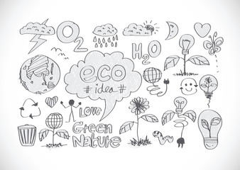 Eco Idea Sketch and Eco friendly Doodles
