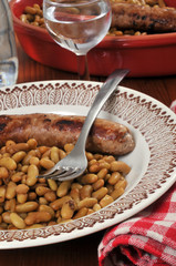 Flageolets et saucisse de porc