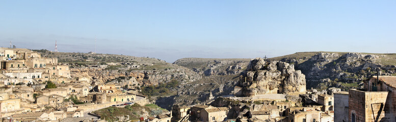 Obraz premium The lost city Sassi, Puglia, Italy - Panorama