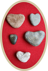 Stone hearts love card