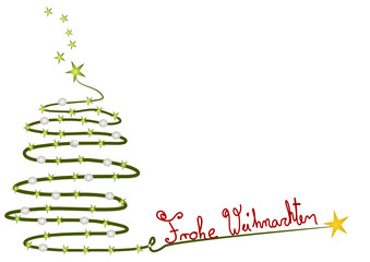 Weihnachtsbaum, Frohe Weihnachten, Grußkarte, Wunsch