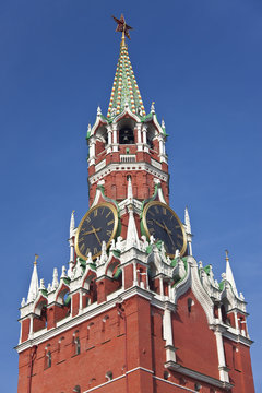 Spasskaya tower of the Moscow Kremlin. Moscow. Russia