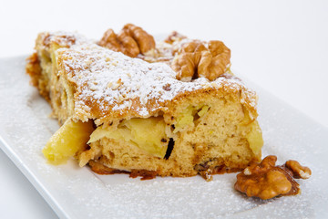 slice of tasty homemade apples pie